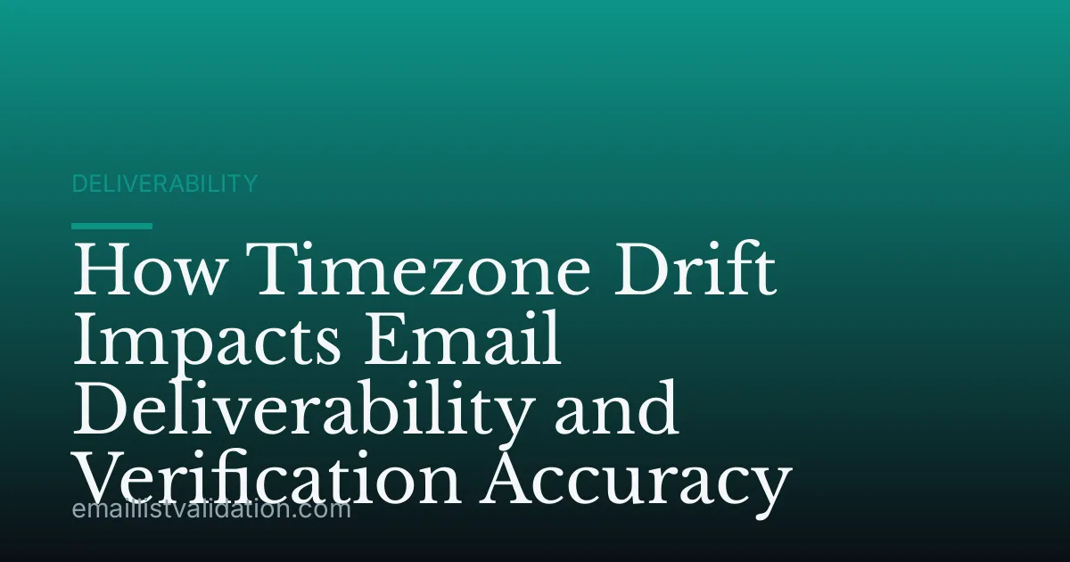 How Timezone Drift Impacts Email Deliverability and Verification Accuracy