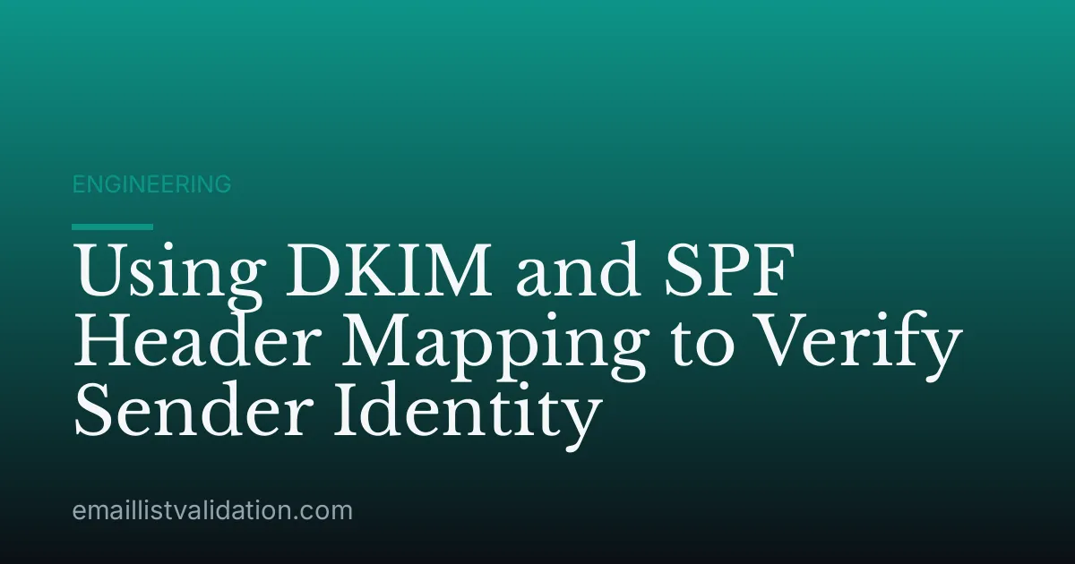 Using DKIM and SPF Header Mapping to Verify Sender Identity