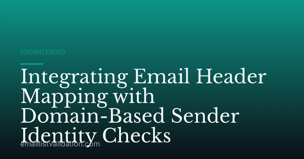 Integrating Email Header Mapping with Domain-Based Sender Identity Checks
