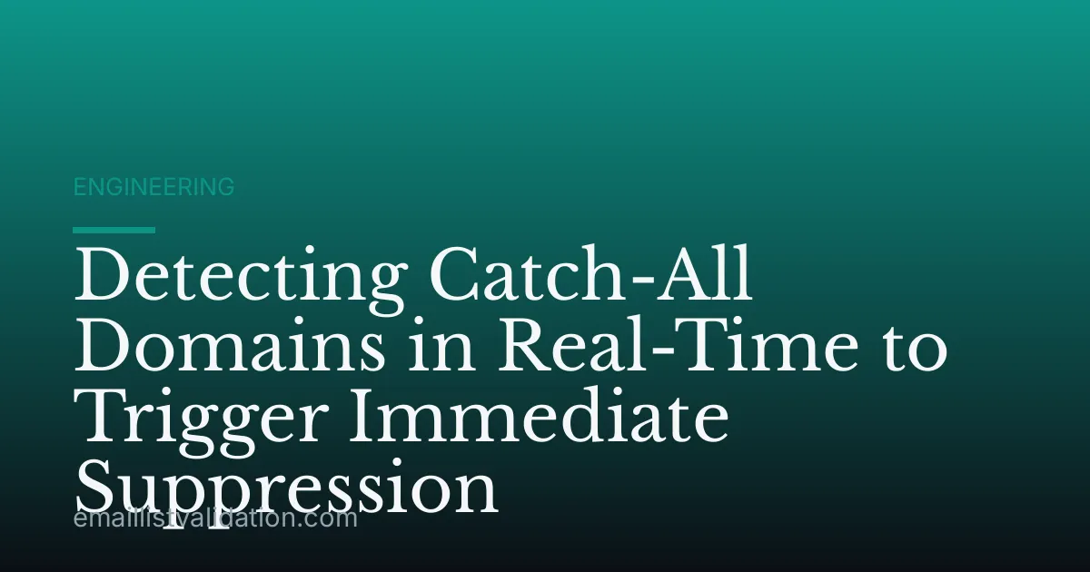 Detecting Catch-All Domains in Real-Time to Trigger Immediate Suppression