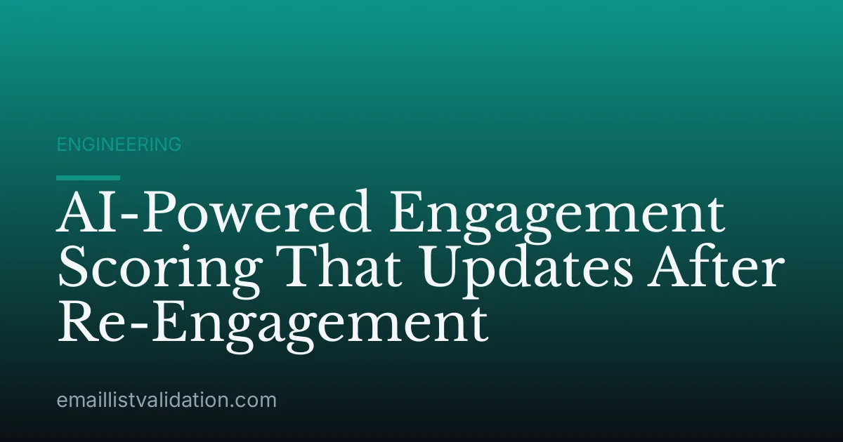 AI-Powered Engagement Scoring That Updates After Re-Engagement