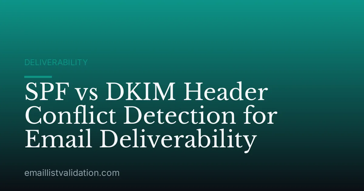 SPF vs DKIM Header Conflict Detection for Email Deliverability