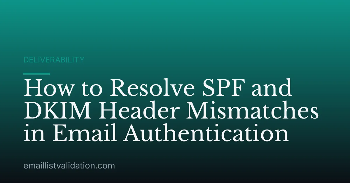 How to Resolve SPF and DKIM Header Mismatches in Email Authentication