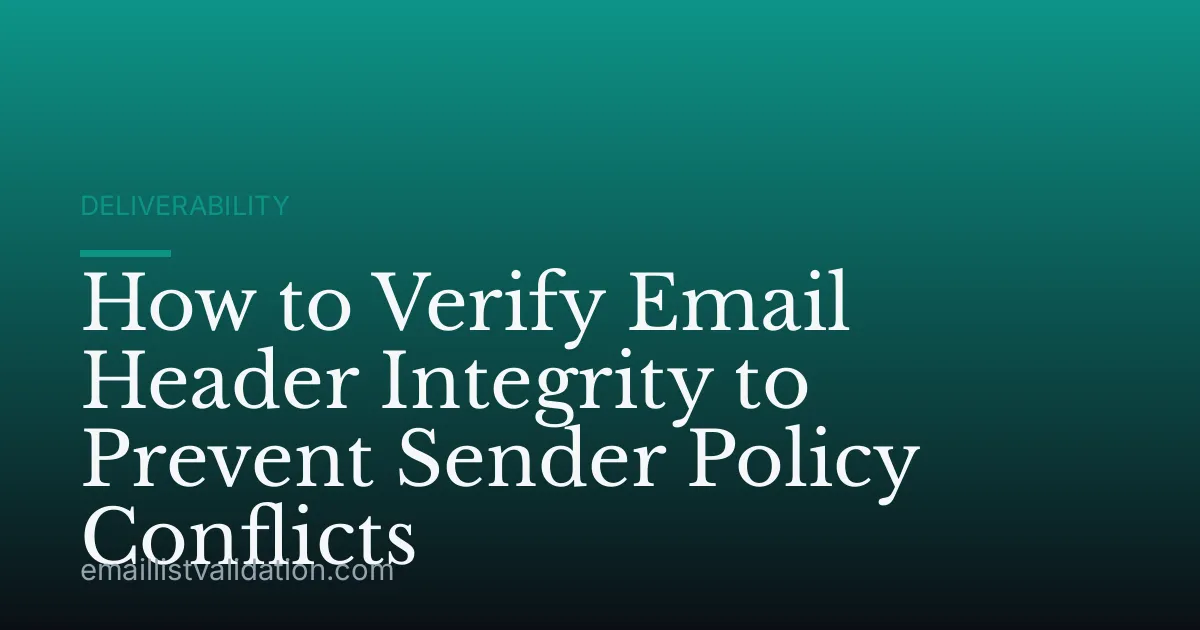 How to Verify Email Header Integrity to Prevent Sender Policy Conflicts