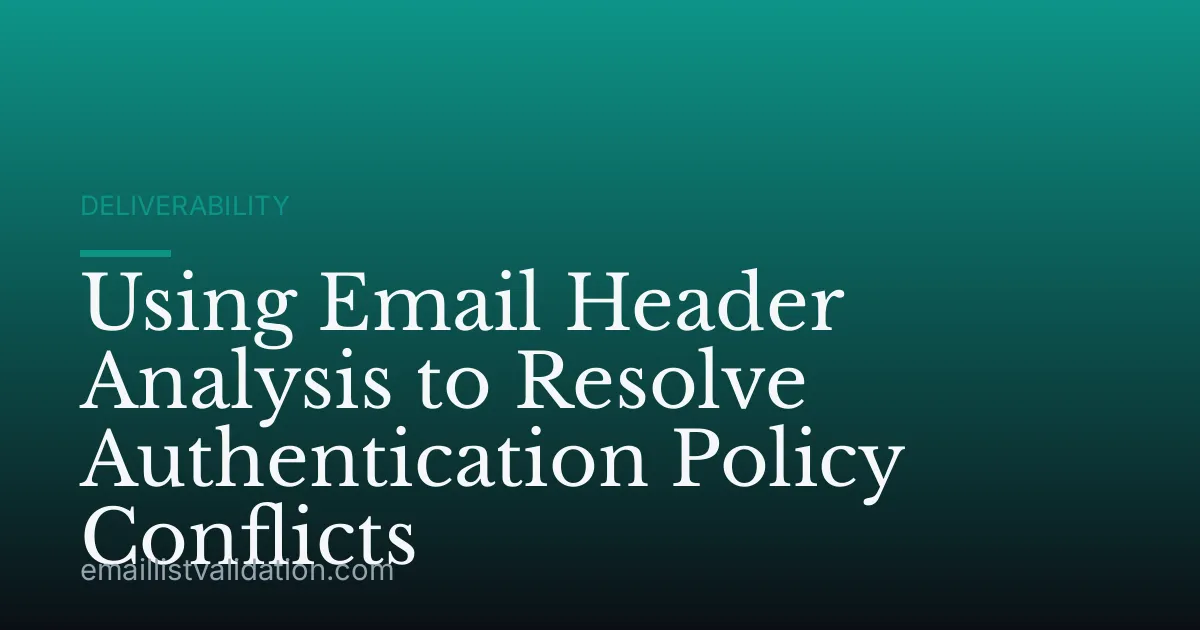 Using Email Header Analysis to Resolve Authentication Policy Conflicts