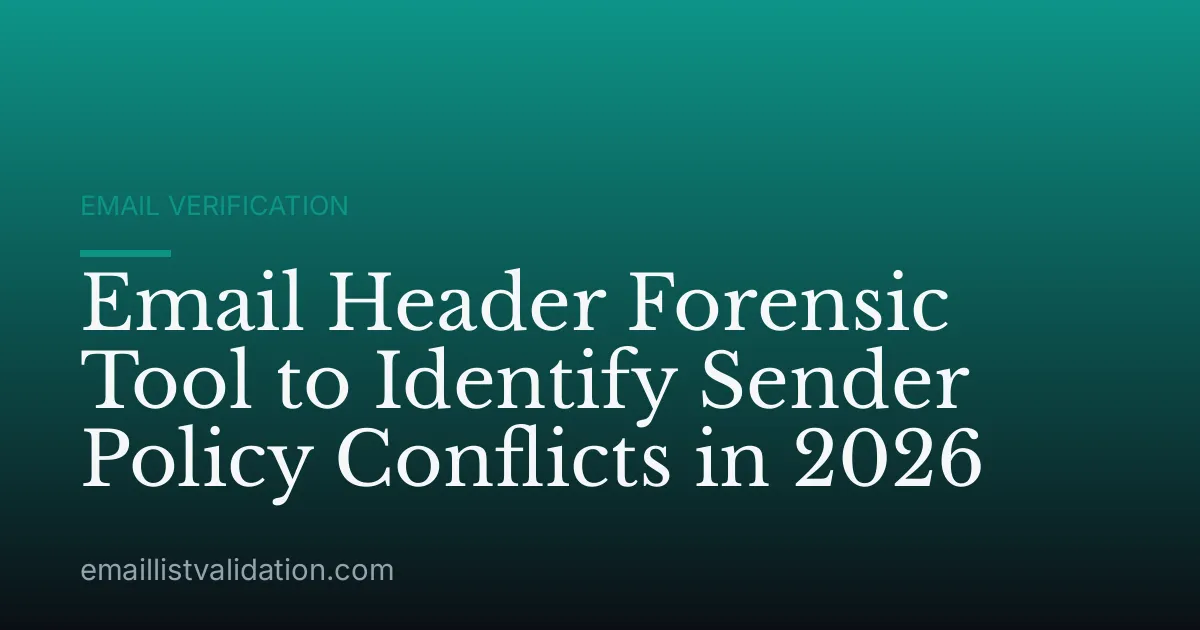 Email Header Forensic Tool to Identify Sender Policy Conflicts in 2026