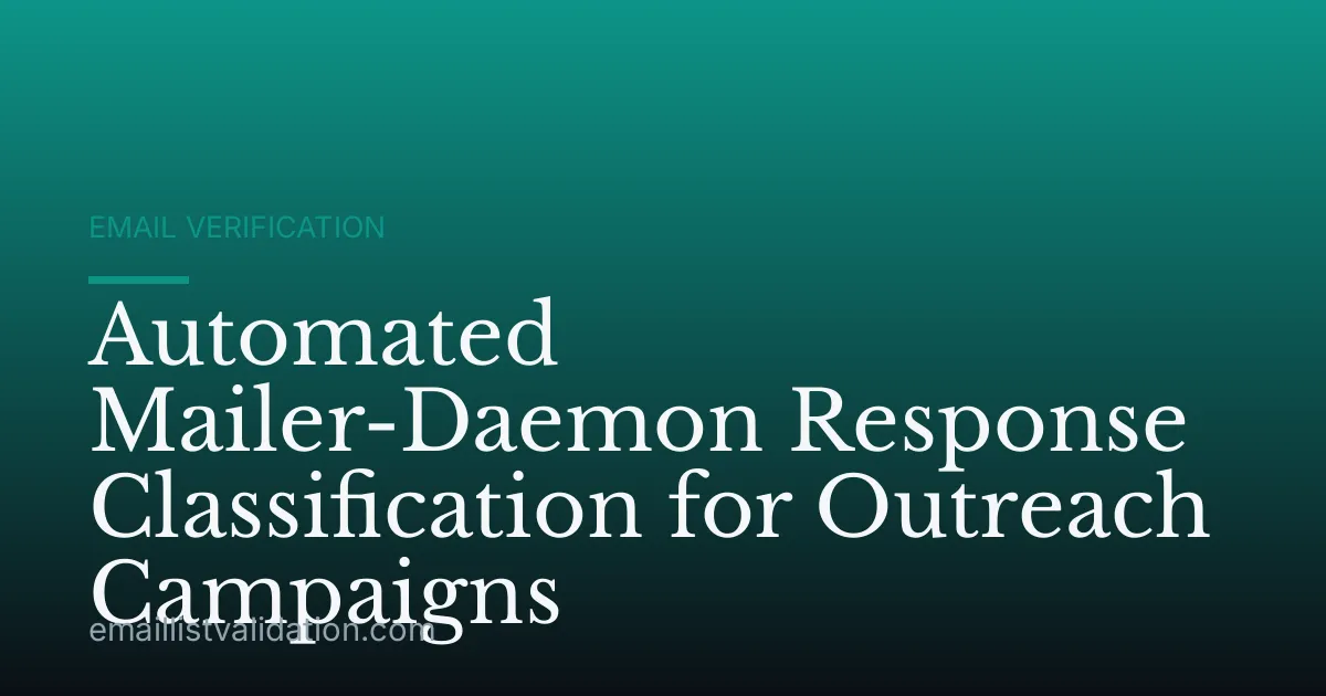 Automated Mailer-Daemon Response Classification for Outreach Campaigns