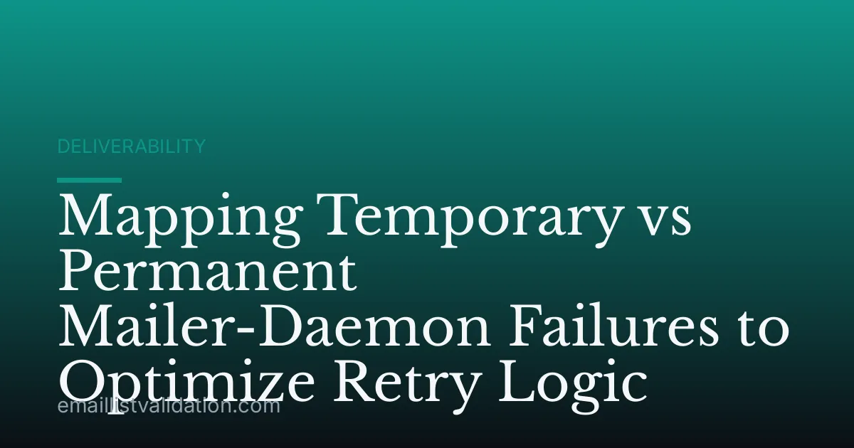 Mapping Temporary vs Permanent Mailer-Daemon Failures to Optimize Retry Logic