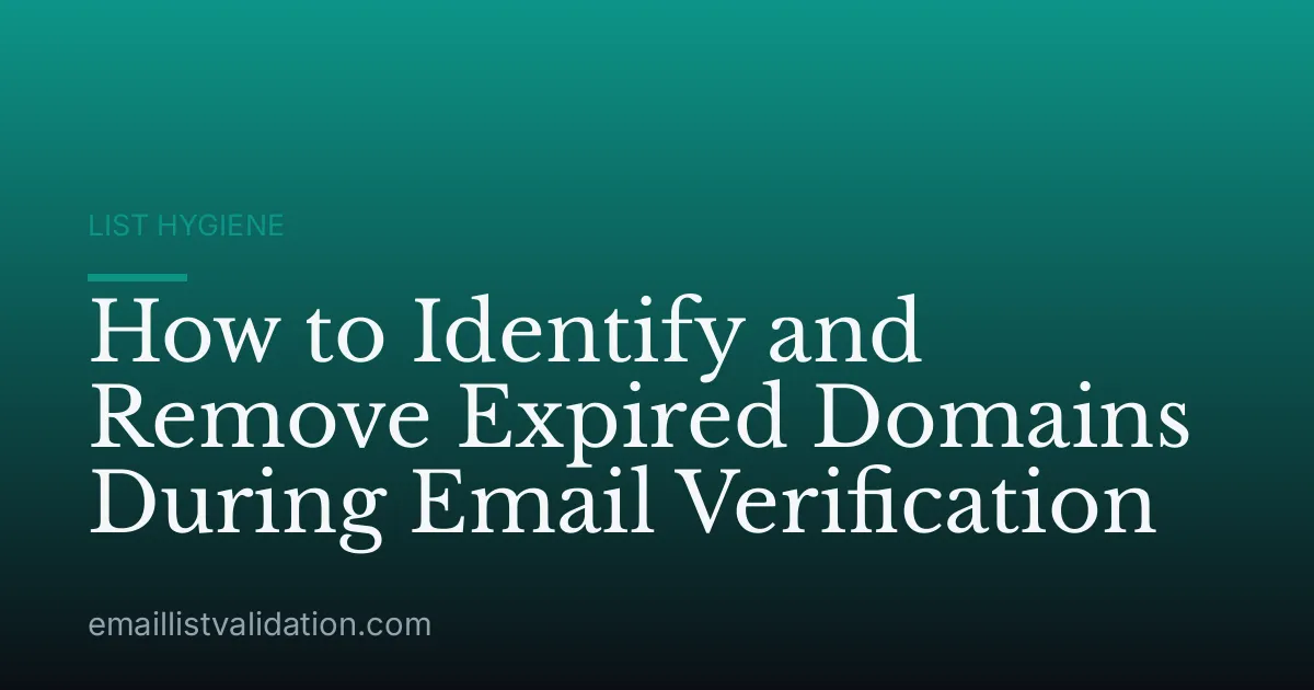 How to Identify and Remove Expired Domains During Email Verification