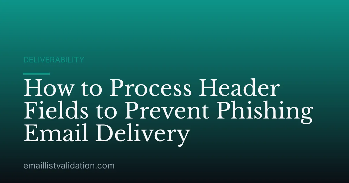 How to Process Header Fields to Prevent Phishing Email Delivery
