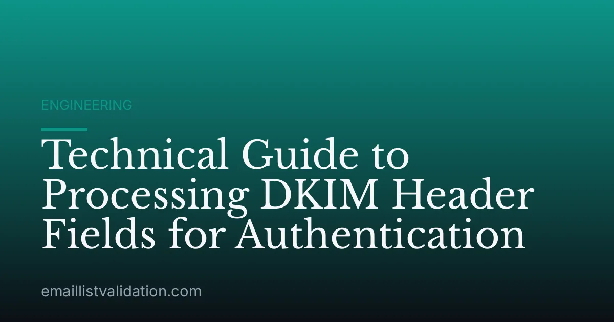 Technical Guide to Processing DKIM Header Fields for Authentication
