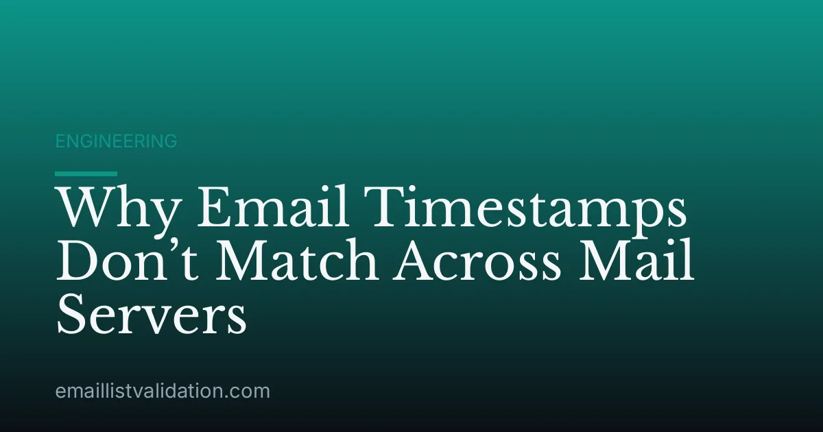 Why Email Timestamps Don’t Match Across Mail Servers