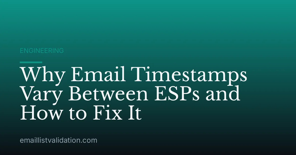 Why Email Timestamps Vary Between ESPs and How to Fix It
