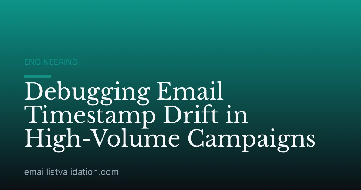 Debugging Email Timestamp Drift in High-Volume Campaigns