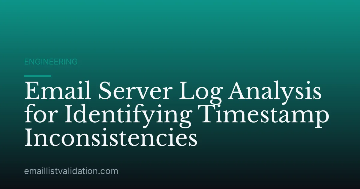 Email Server Log Analysis for Identifying Timestamp Inconsistencies