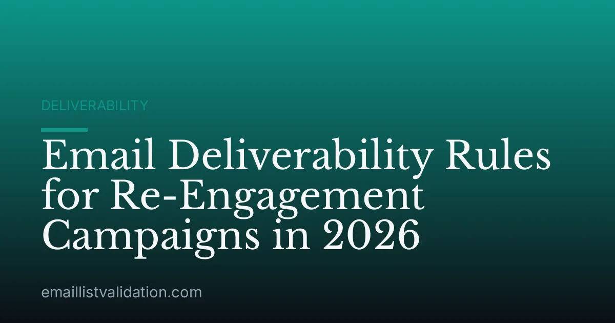 Email Deliverability Rules for Re-Engagement Campaigns in 2026