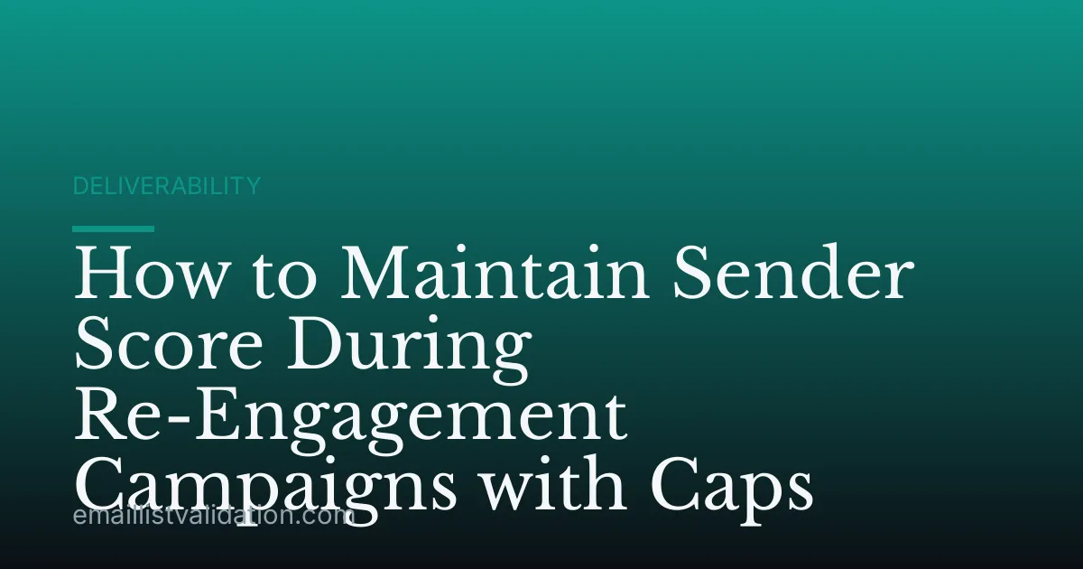 How to Maintain Sender Score During Re-Engagement Campaigns with Caps