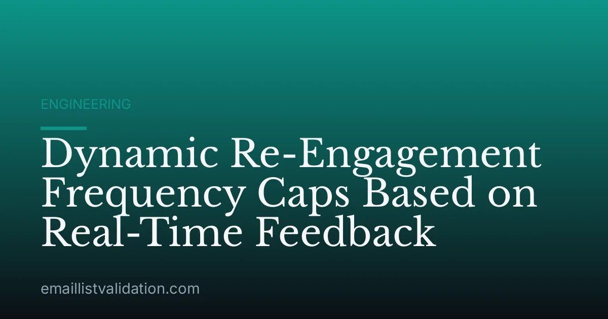 Dynamic Re-Engagement Frequency Caps Based on Real-Time Feedback