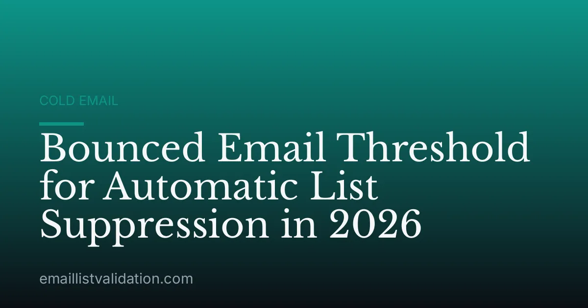 Bounced Email Threshold for Automatic List Suppression in 2026