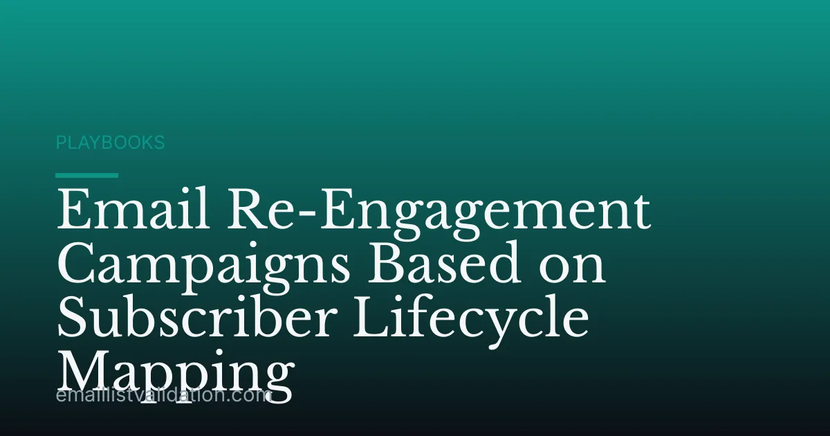 Email Re-Engagement Campaigns Based on Subscriber Lifecycle Mapping
