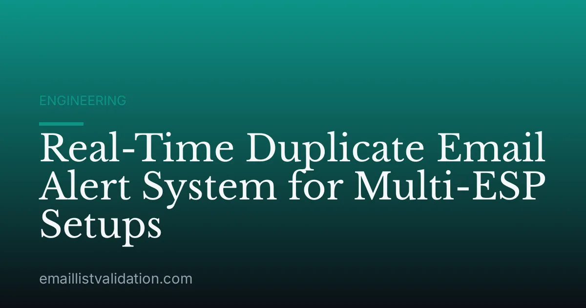 Real-Time Duplicate Email Alert System for Multi-ESP Setups