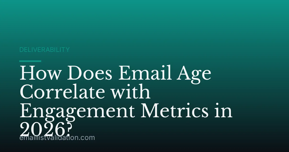 How Does Email Age Correlate with Engagement Metrics in 2026?