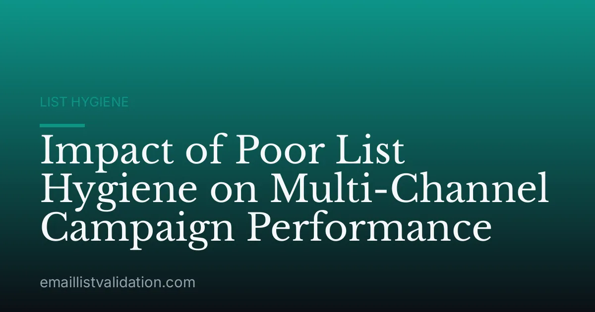 Impact of Poor List Hygiene on Multi-Channel Campaign Performance