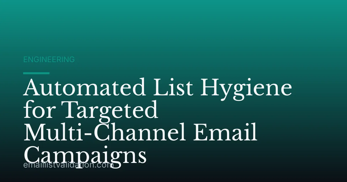 Automated List Hygiene for Targeted Multi-Channel Email Campaigns