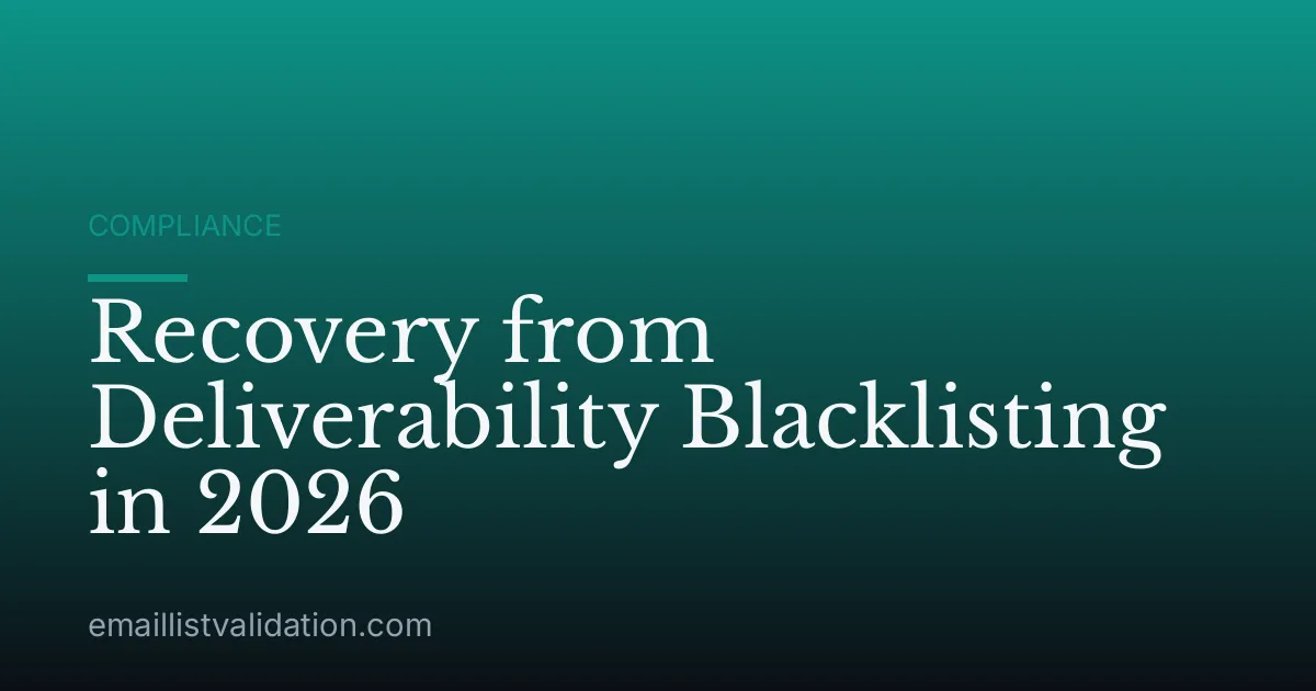 Recovery from Deliverability Blacklisting in 2026