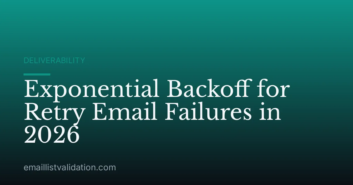 Exponential Backoff for Retry Email Failures in 2026