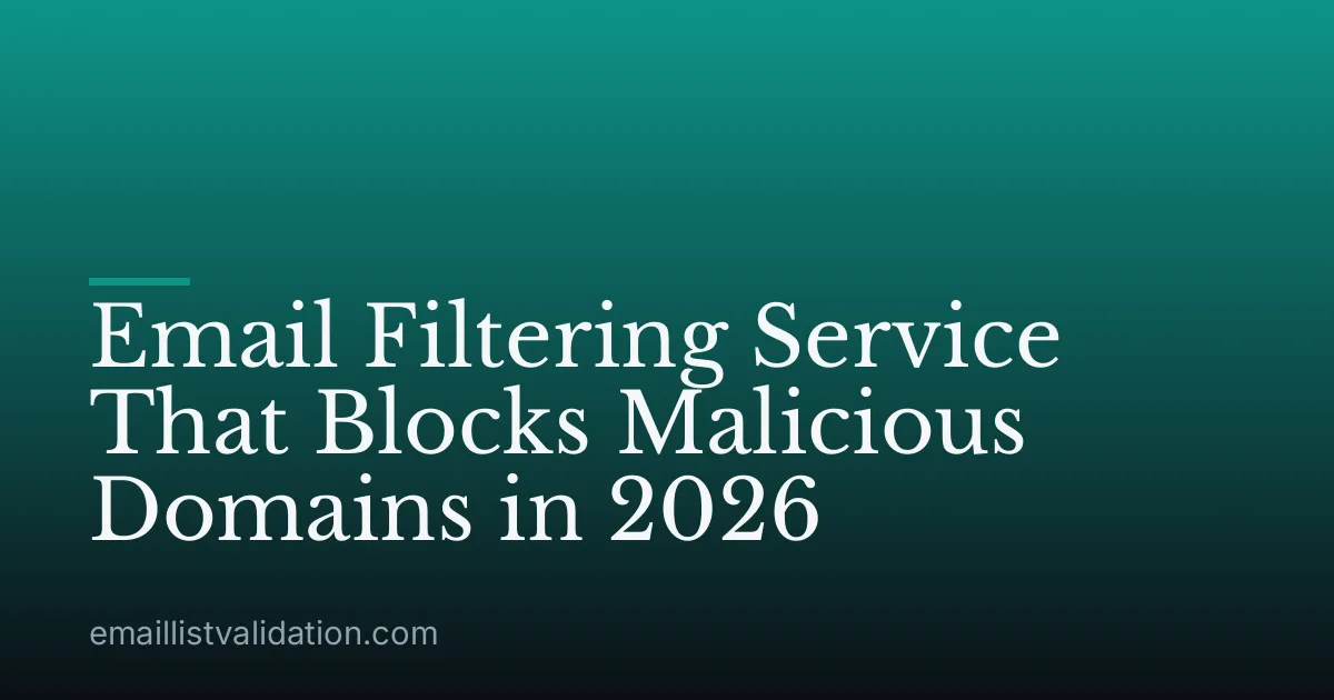 Email Filtering Service That Blocks Malicious Domains in 2026