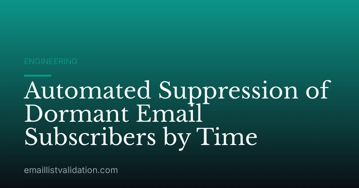 Automated Suppression of Dormant Email Subscribers by Time