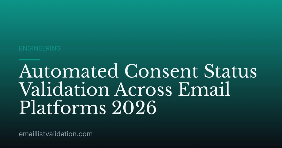 Automated Consent Status Validation Across Email Platforms 2026