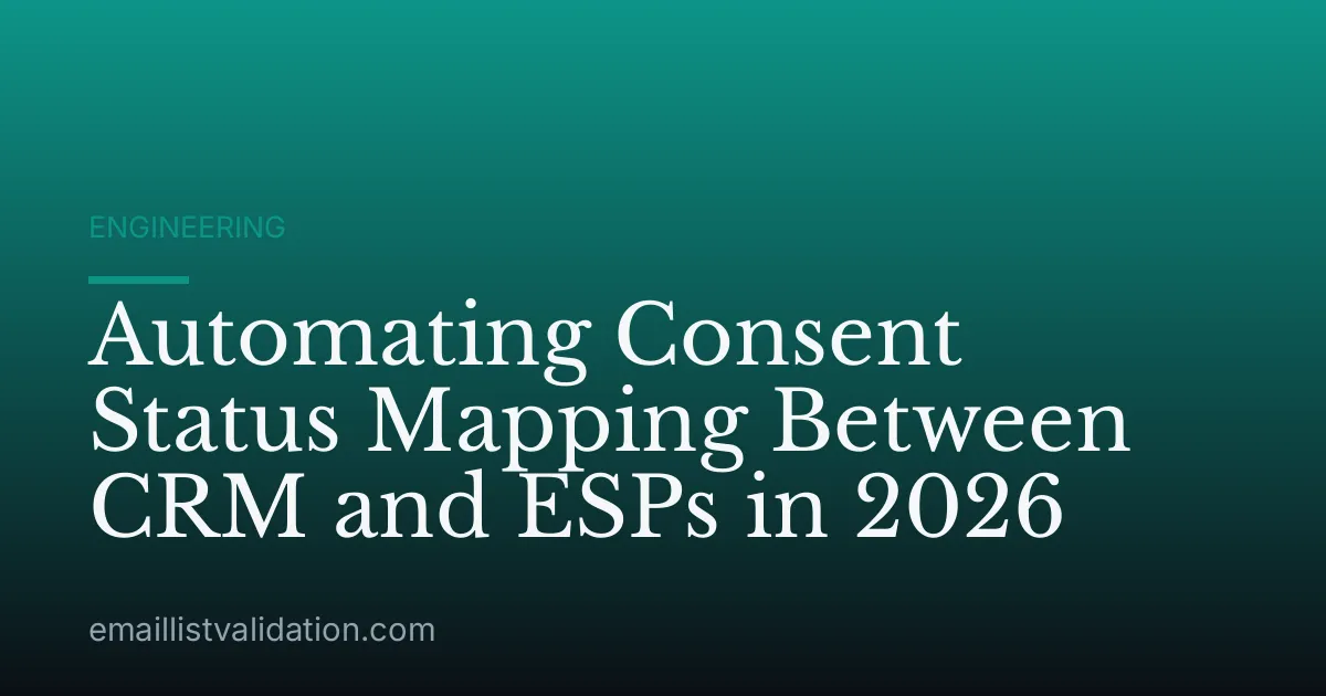 Automating Consent Status Mapping Between CRM and ESPs in 2026