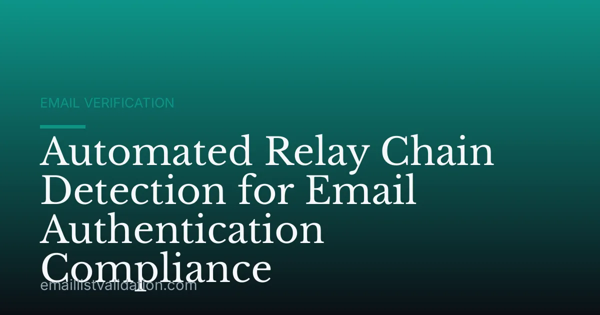 Automated Relay Chain Detection for Email Authentication Compliance