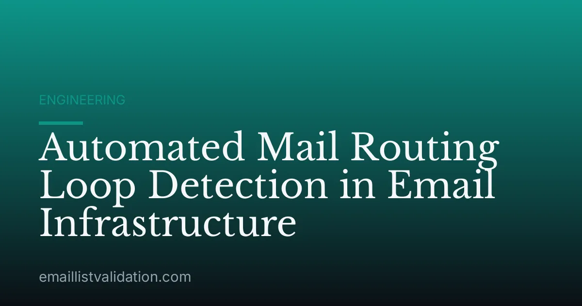 Automated Mail Routing Loop Detection in Email Infrastructure
