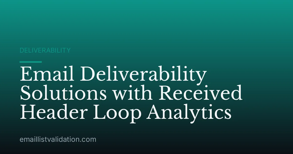 Email Deliverability Solutions with Received Header Loop Analytics
