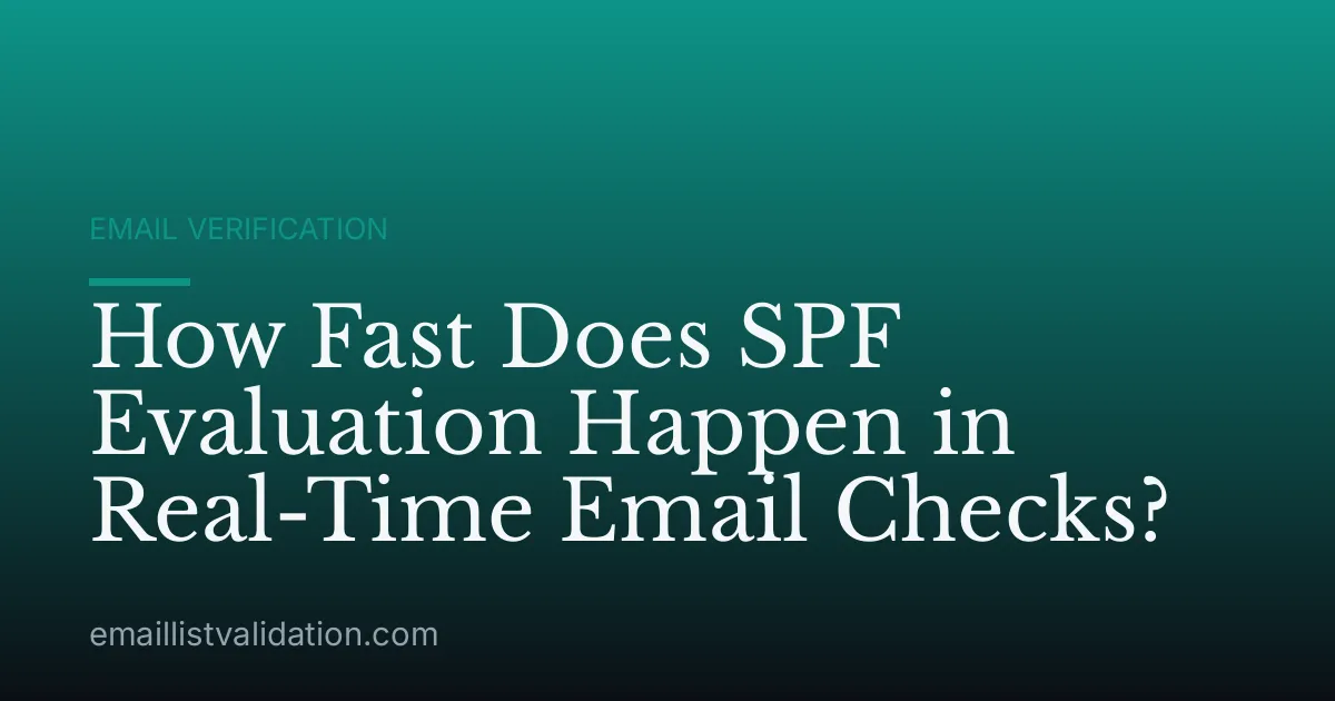 How Fast Does SPF Evaluation Happen in Real-Time Email Checks?