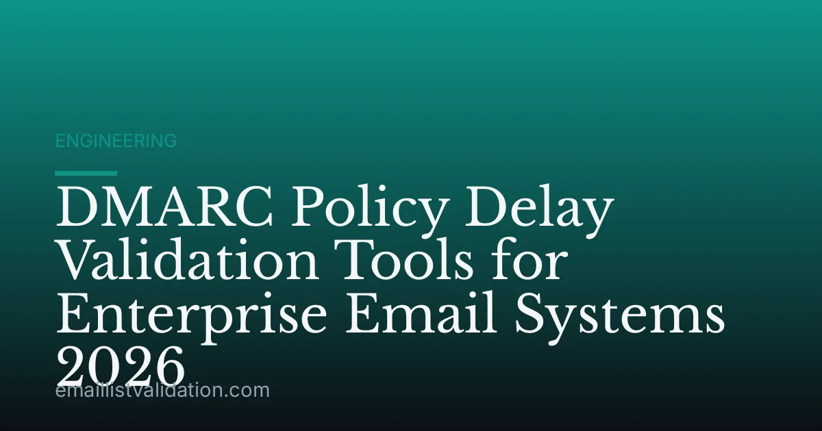 DMARC Policy Delay Validation Tools for Enterprise Email Systems 2026