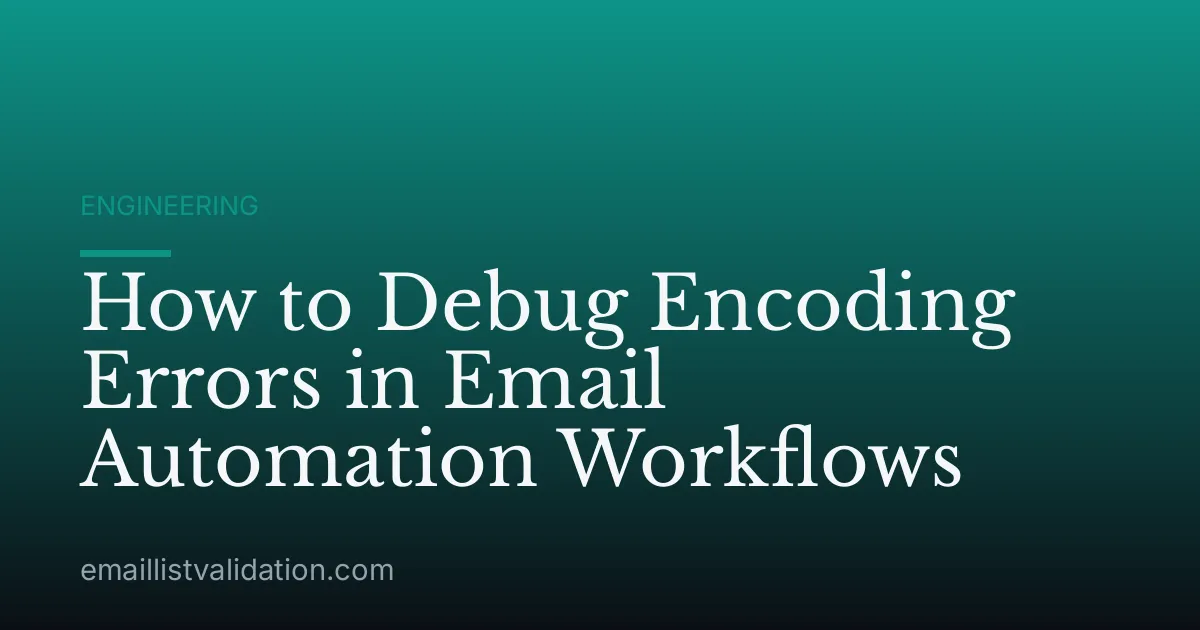 How to Debug Encoding Errors in Email Automation Workflows