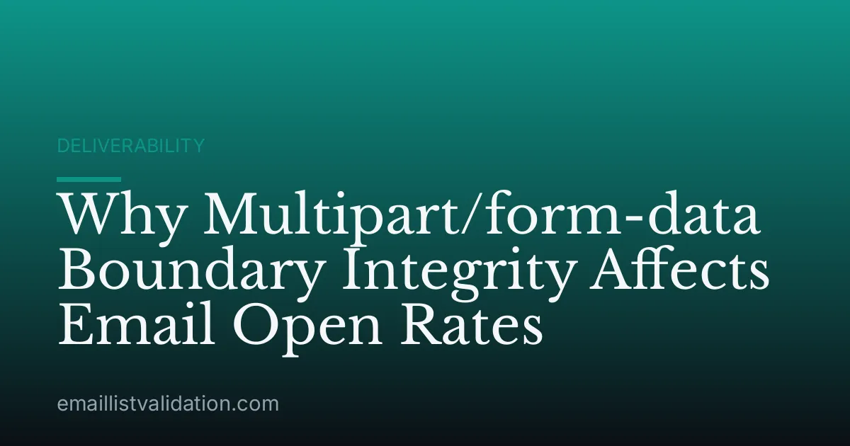Why Multipart/form-data Boundary Integrity Affects Email Open Rates