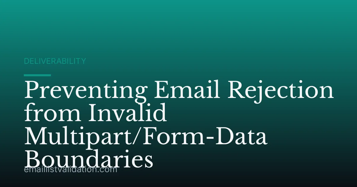 Preventing Email Rejection from Invalid Multipart/Form-Data Boundaries