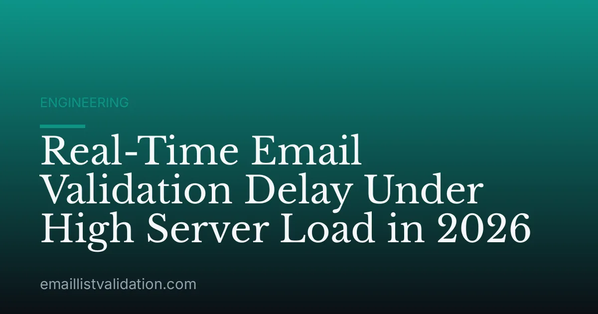 Real-Time Email Validation Delay Under High Server Load in 2026
