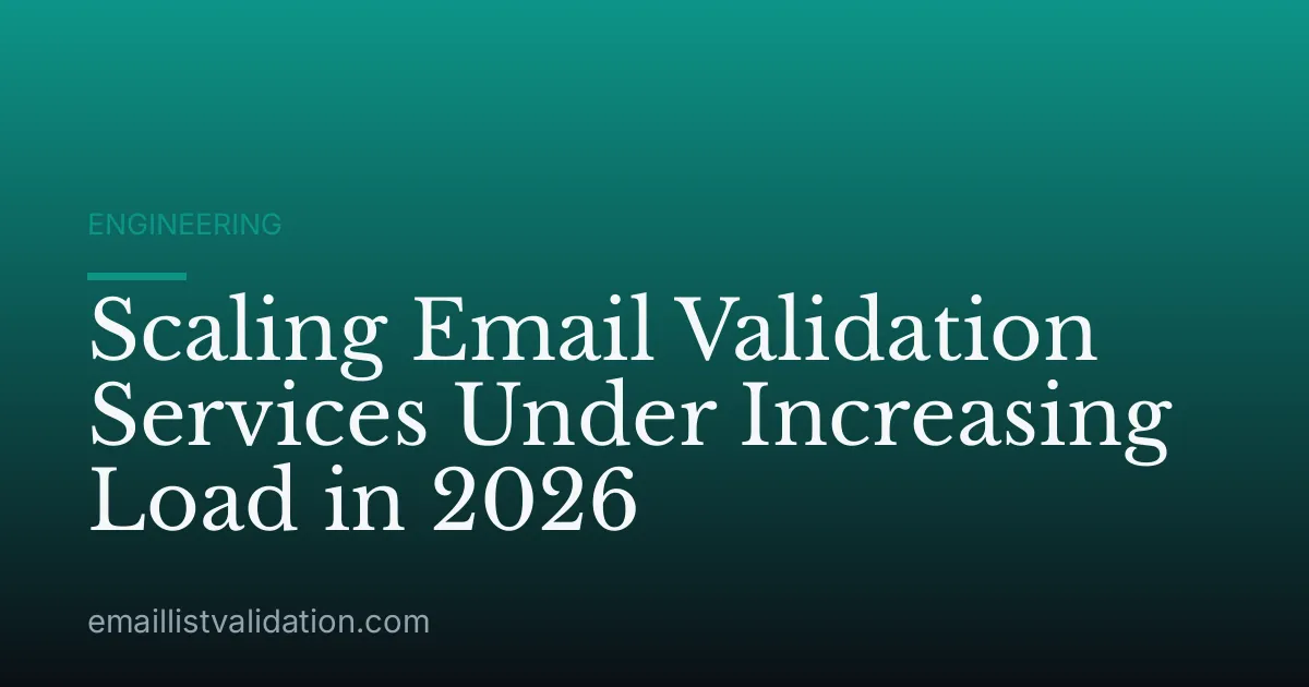 Scaling Email Validation Services Under Increasing Load in 2026