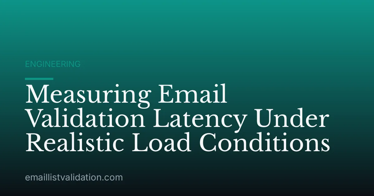 Measuring Email Validation Latency Under Realistic Load Conditions