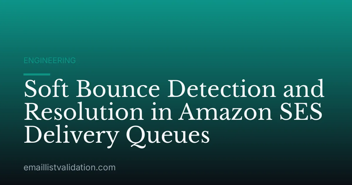 Soft Bounce Detection and Resolution in Amazon SES Delivery Queues