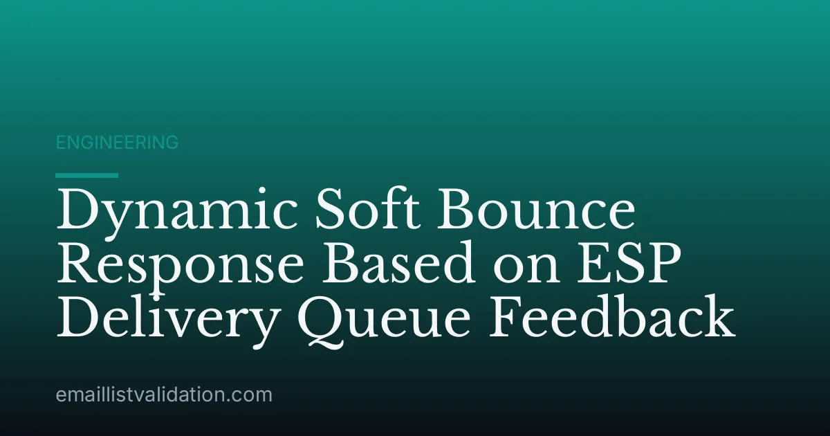 Dynamic Soft Bounce Response Based on ESP Delivery Queue Feedback