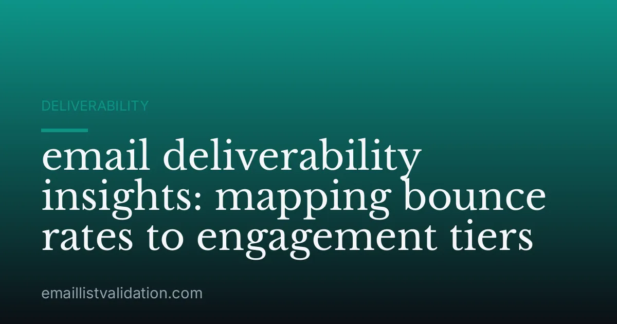 email deliverability insights: mapping bounce rates to engagement tiers