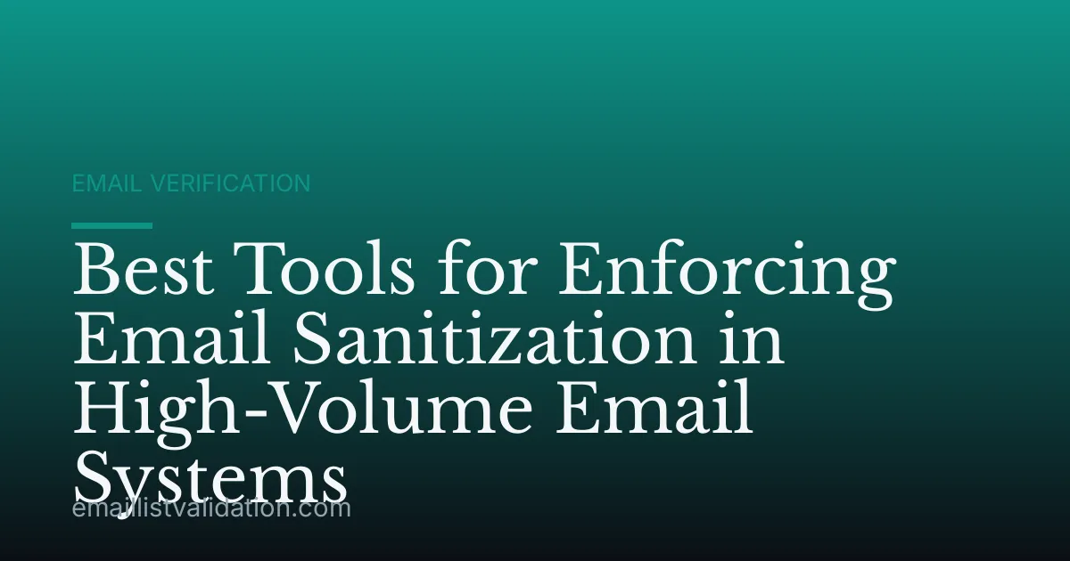 Best Tools for Enforcing Email Sanitization in High-Volume Email Systems