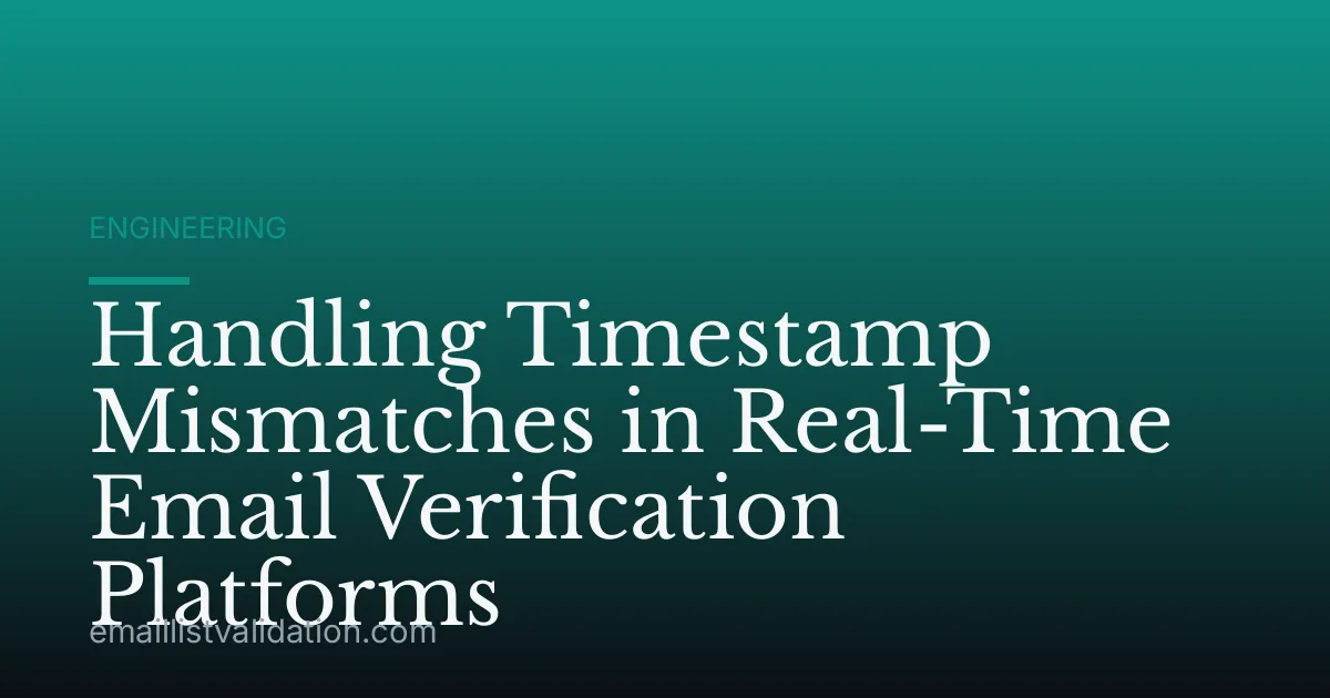 Handling Timestamp Mismatches in Real-Time Email Verification Platforms